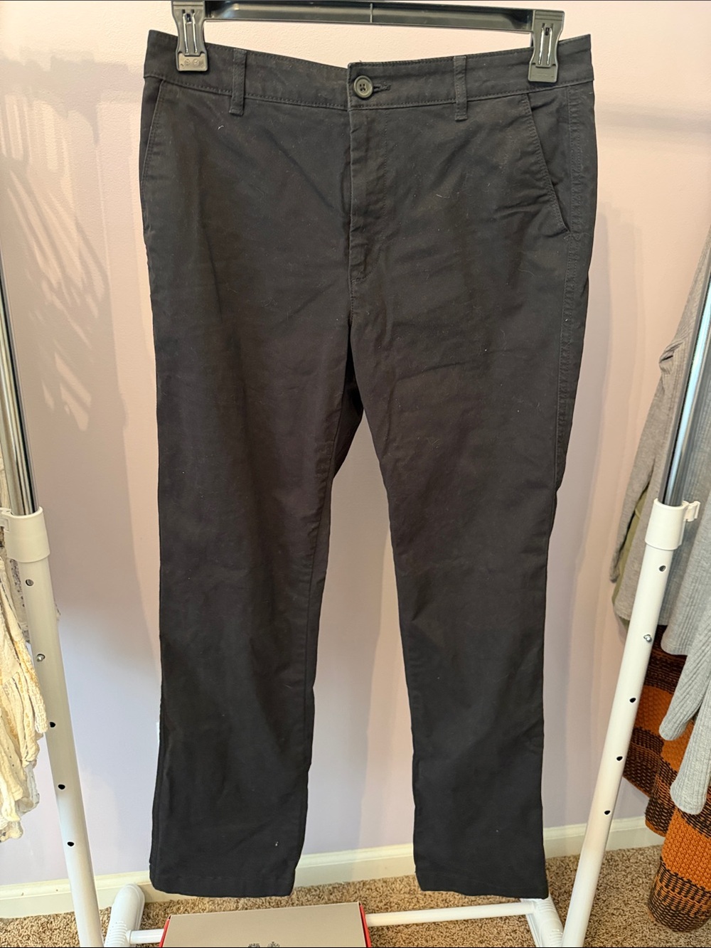 Amazon Essentials Black Straight Chino Pants